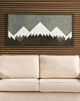 Mountain Wall Art for living room- Rustic Wood Panel Wall Art Blanca Peak