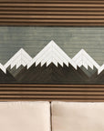 Mountain Wall Art for living room- Rustic Wood Panel Wall Art Blanca Peak
