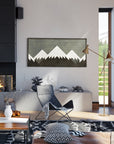 Mountain Wall Art for living room- Rustic Wood Panel Wall Art Blanca Peak