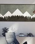 Mountain Wall Art for living room- Rustic Wood Panel Wall Art Blanca Peak