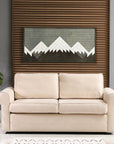 Mountain Wall Art for living room- Rustic Wood Panel Wall Art Blanca Peak